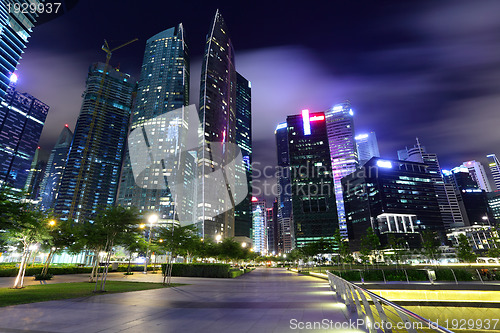 Image of Singapore city at night