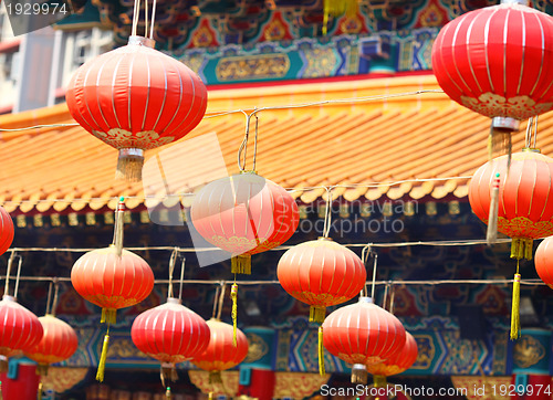 Image of lantern in chinese temple