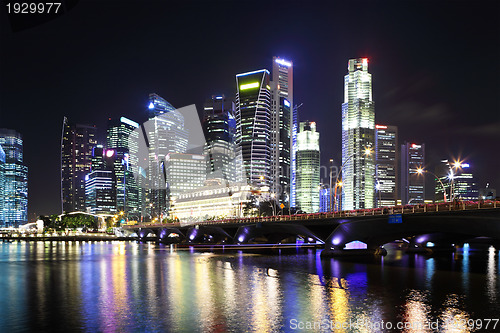 Image of Singapore city at night