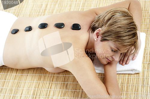 Image of Beautiful young woman at a spa salon