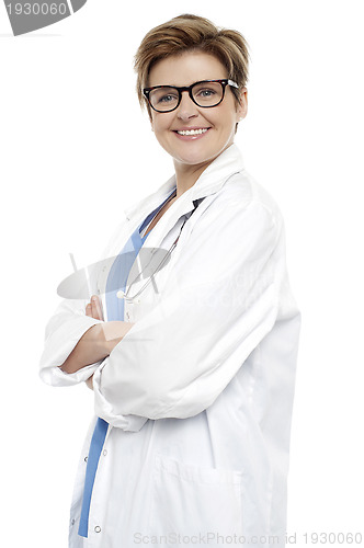 Image of Friendly smiling female doctor