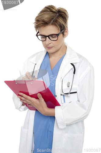 Image of Medical practitioner writing prescription