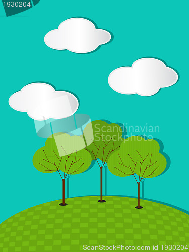 Image of Summer trees background