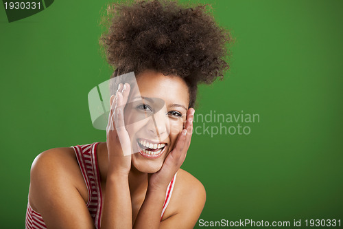 Image of African woman laughing