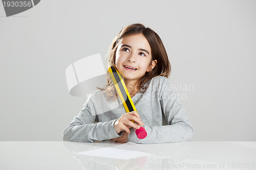 Image of Little girl in the school