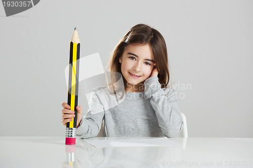 Image of Little girl in the school