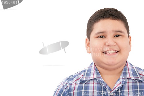 Image of Portrait of a cute boy, isolated on white 