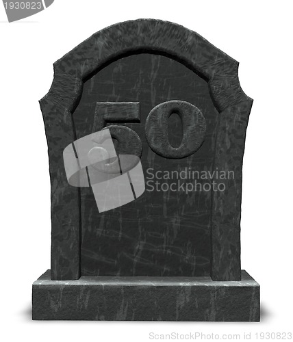 Image of number on gravestone
