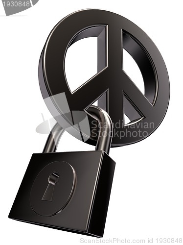 Image of peace and padlock