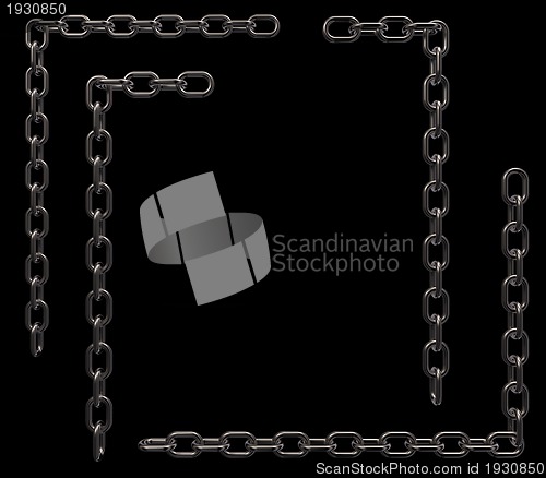 Image of metal chain frame borders