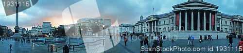 Image of Trafalgar Square at Sunset - London