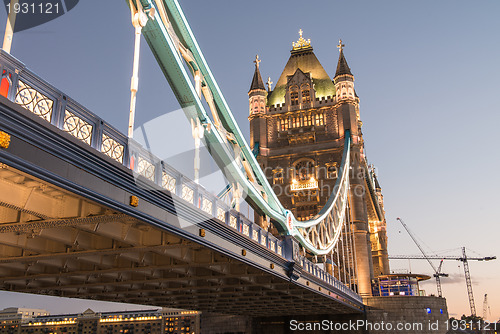 Image of Power of Tower Bridge in Autumn