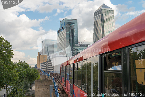 Image of Office Buildings and Skyscrapers in Canary Wharf, financial dist
