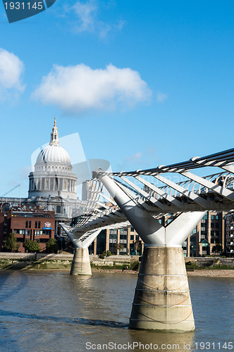 Image of Millennium Bridge and St.Paul's Cathedral, London