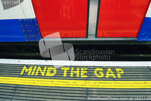 Image of Mind the gap, warning in the London underground
