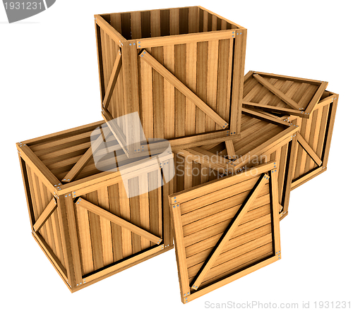 Image of wooden boxes