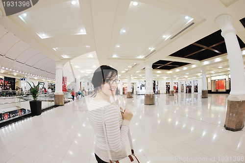 Image of happy woman shopping