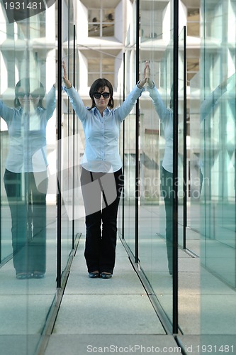 Image of tourist woman have fun in france