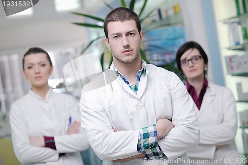 Image of pharmacy drugstore people team