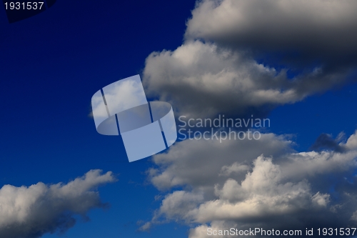 Image of Blue sky with clouds