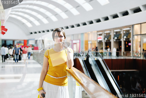 Image of happy woman shopping