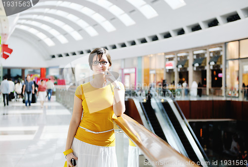 Image of happy woman shopping