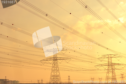 Image of Electrical power lines and towers