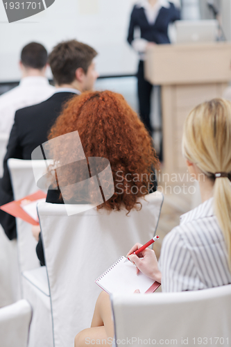 Image of business woman giving presentation