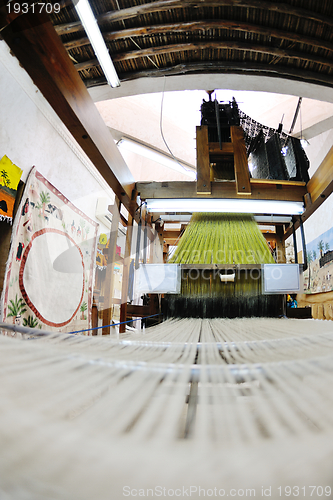 Image of traditional arabic rug production