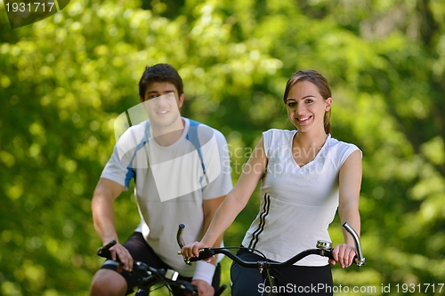 Image of Young couple jogging
