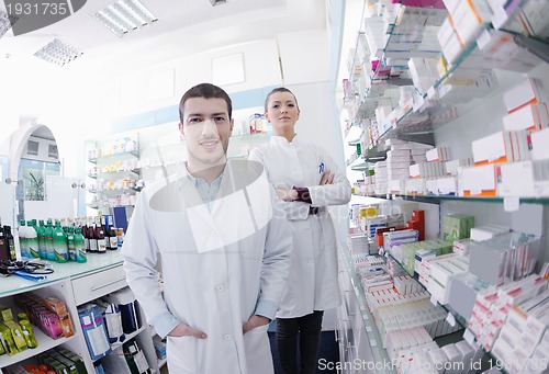 Image of pharmacy drugstore people team