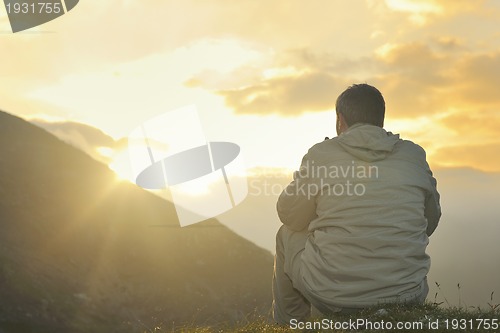 Image of fresh sunrise at mountain