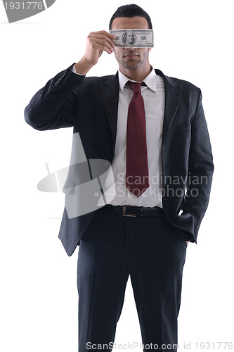 Image of Business man holding money