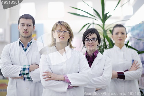 Image of pharmacy drugstore people team