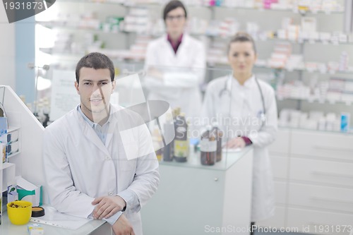 Image of pharmacy drugstore people team