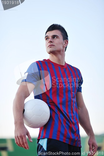 Image of soccer player portrait