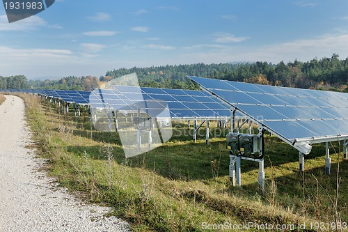 Image of solar panel renewable energy field