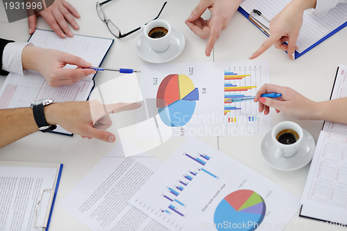 Image of Group of young business people at meeting