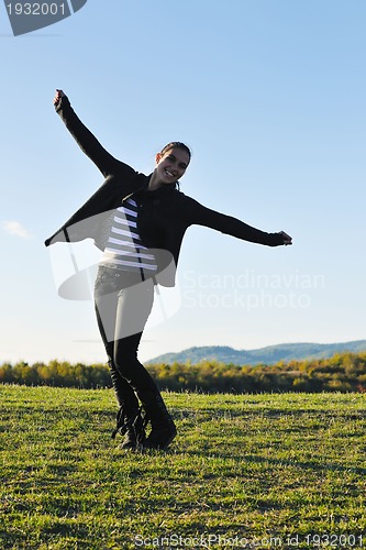 Image of group of teens have fun outdoor