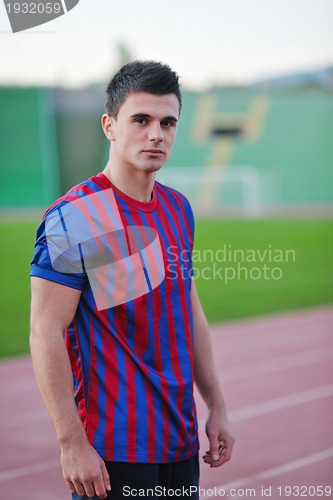 Image of soccer player portrait