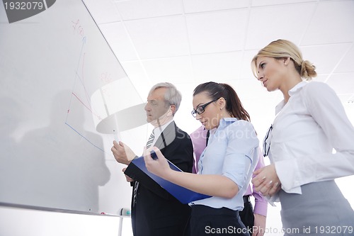 Image of Senior business man giving a presentation