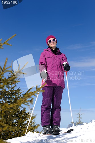 Image of winter woman ski