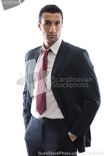 Image of business man isolated over white background
