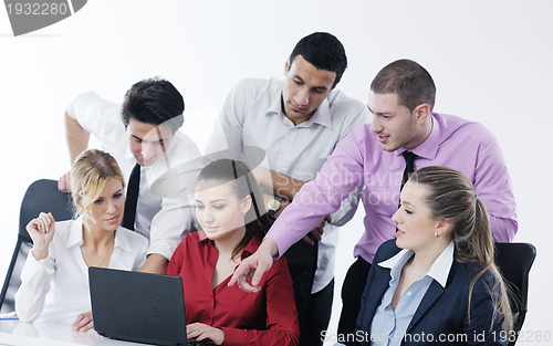 Image of Group of young business people at meeting