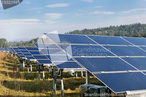 Image of solar panel renewable energy field