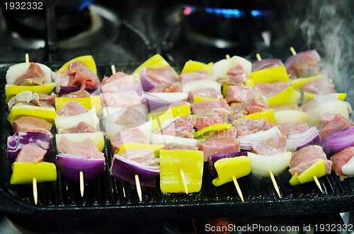 Image of tasty meat on stick