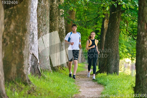 Image of couple jogging