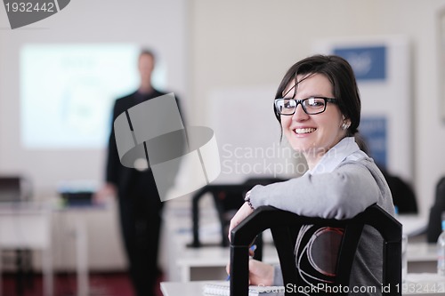 Image of business people group on seminar