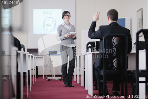 Image of business people group on seminar