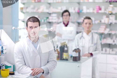 Image of pharmacy drugstore people team